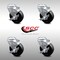 Service Caster 4 Inch SS Soft Rubber Wheel Swivel Bolt Hole Caster Set with Brake SCC SCC-SSBH20S414-SRS-TLB-4 - alternate 3